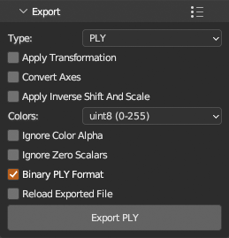 Export PLY